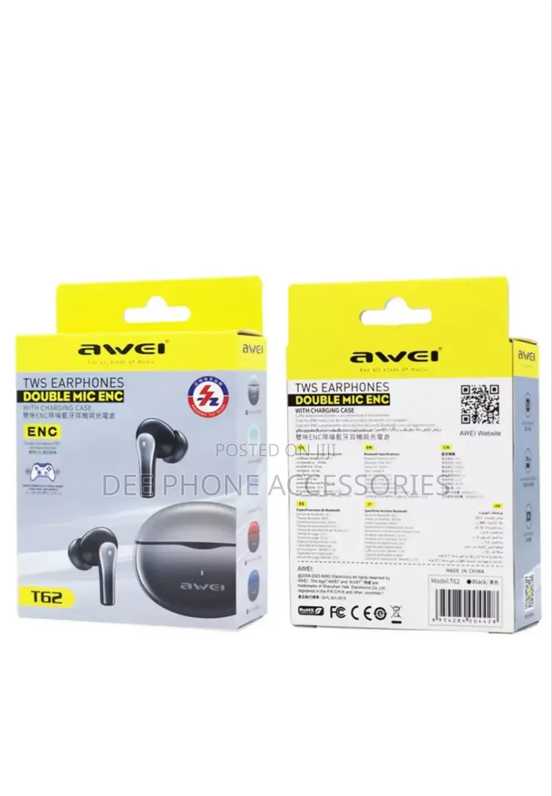 Awei T62 TWS Wireless Earbuds