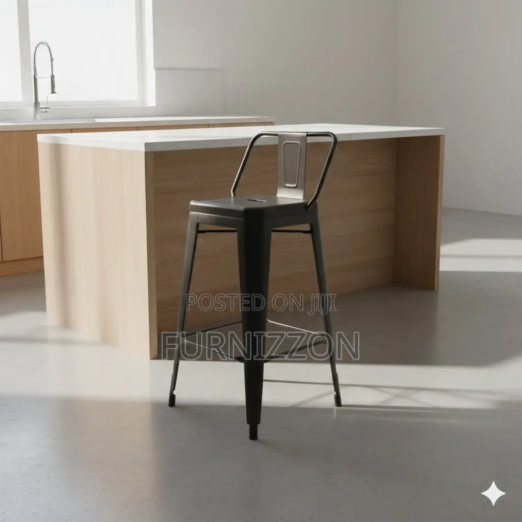 Low Back Tolix Metallic Bar Stool for Kitchen and Bar