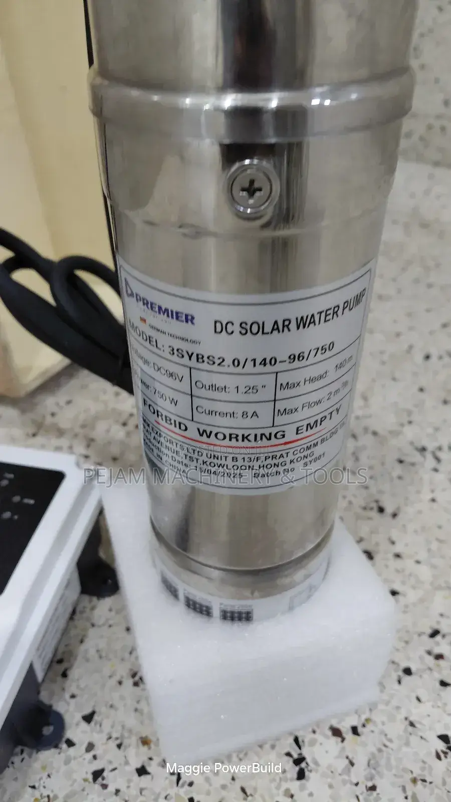 Premier Dc96v 0/140-96/750w Solar Submersible Pump