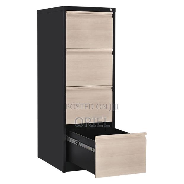 Modern Vertical Office Cabinet : 4 Drawer Metal Filing Cabinet - thumbnail 3