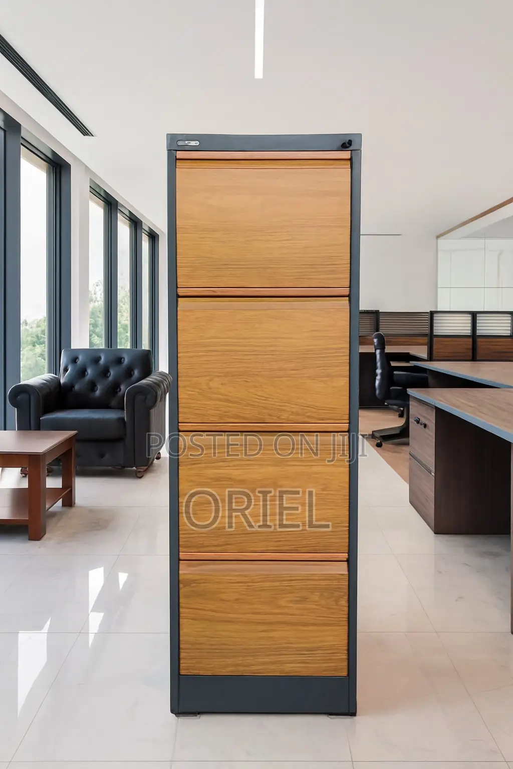 Modern Vertical Office Cabinet : 4 Drawer Metal Filing Cabinet
