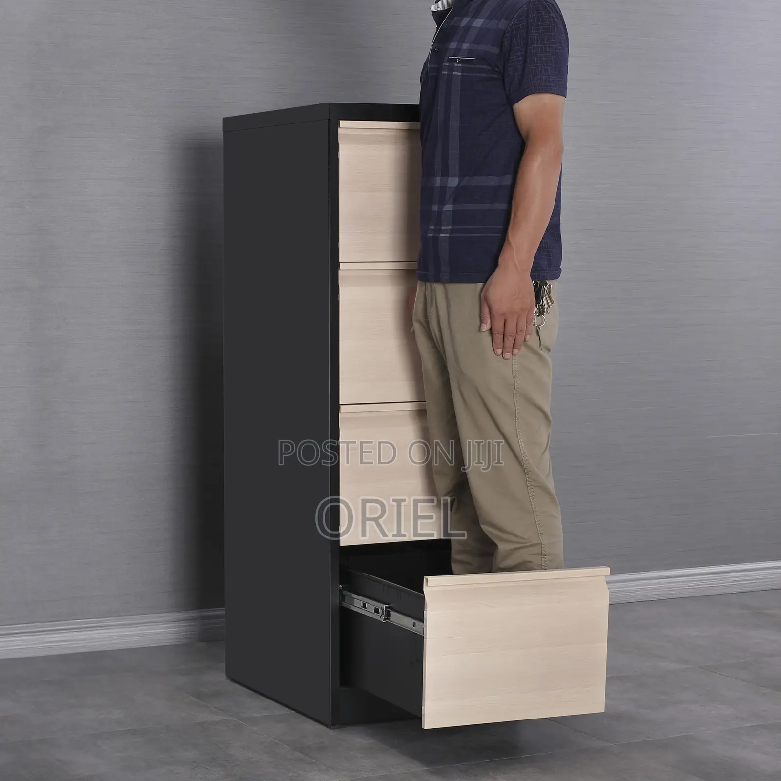 Modern Vertical Office Cabinet : 4 Drawer Metal Filing Cabinet