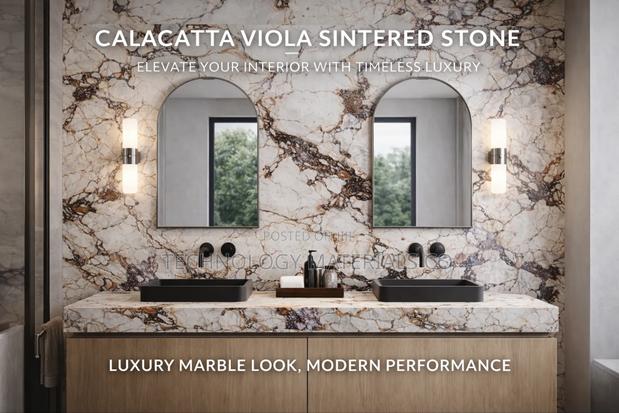 Calacatta Viola Sintered Stone | Luxury Bathroom Vanity Surface