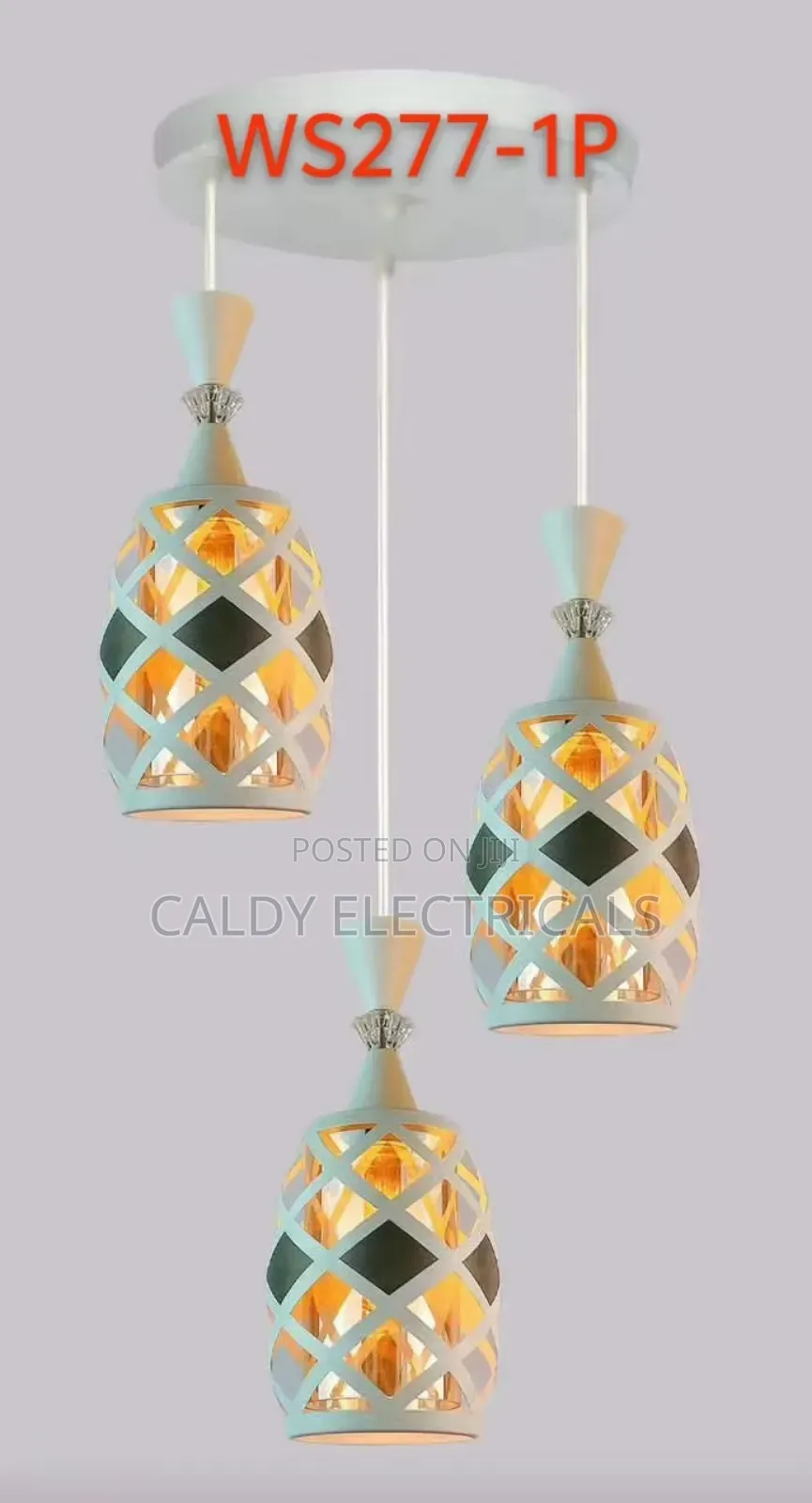 Nordic-Style 3-Light Metal Pendant Light Fixture Fe3