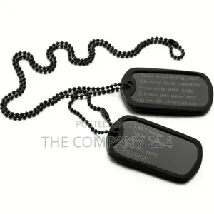 Outdoor Id Name Stainless Steel Necklace Engraving Tactical Dogtag