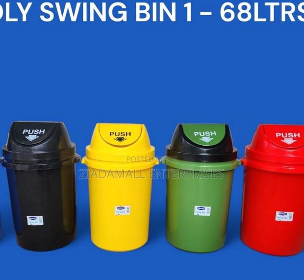 Kenpoly Heavy-Duty 68l Swing Lid Bin for Home Commercial Use