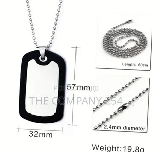 Outdoor Id Name Stainless Steel Necklace Engraving Tactical Dogtag