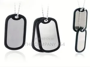 Outdoor Id Name Stainless Steel Necklace Engraving Tactical Dogtag