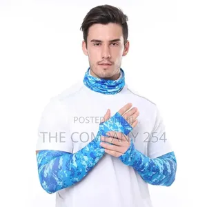 Arm Sleeves & Neck Scarf Set Anti-uv Sun Protection For Outdoor Riding