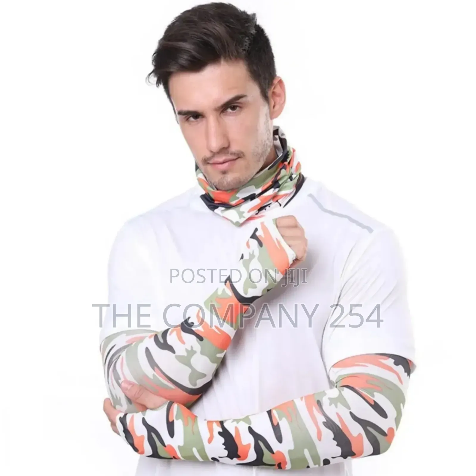Arm Sleeves & Neck Scarf Set Anti-uv Sun Protection For Outdoor Riding