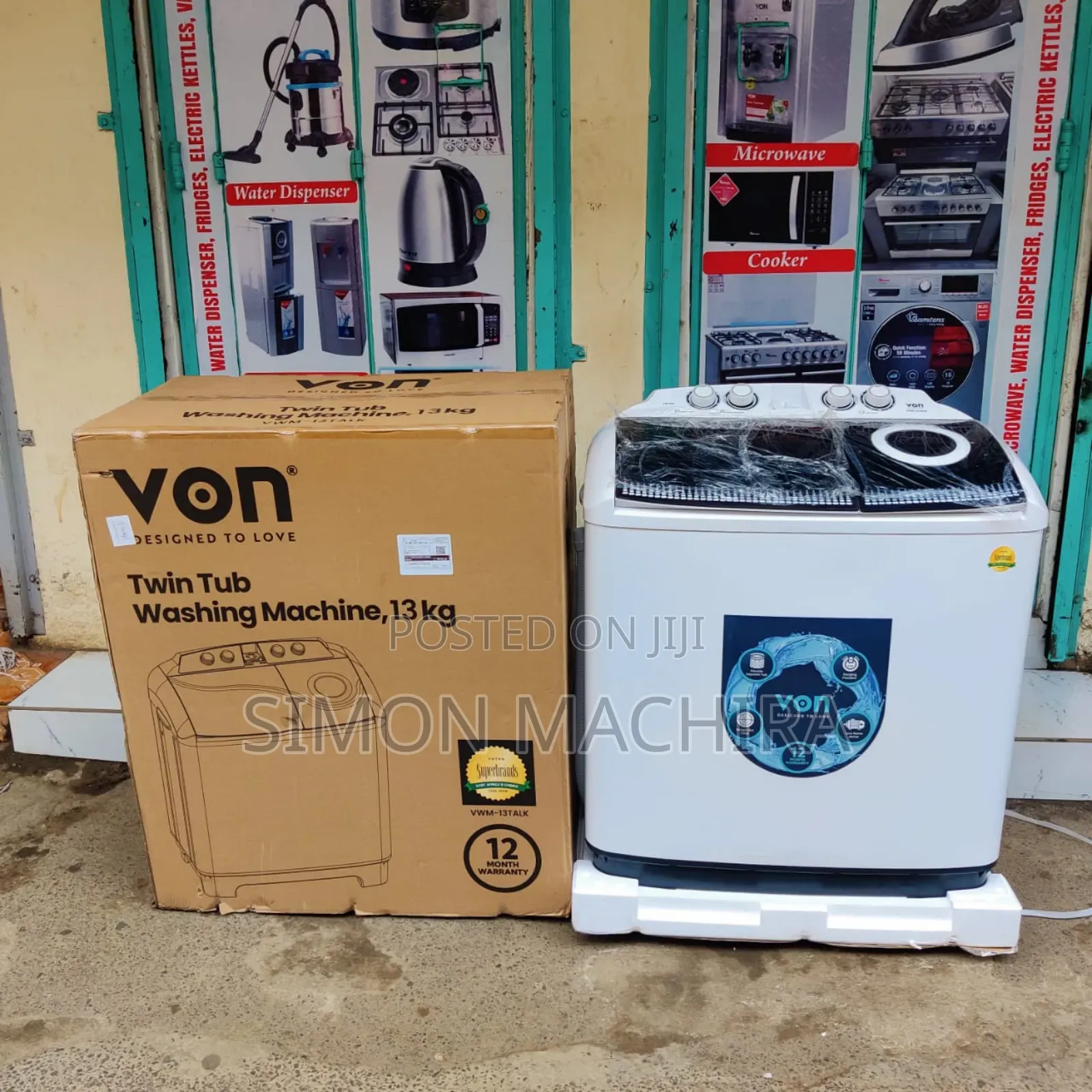 13kg Von Twin Tub Washing Machine