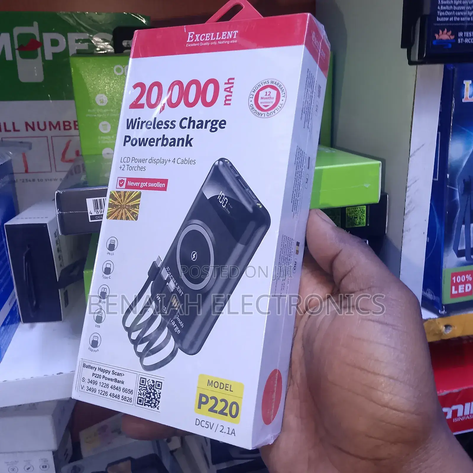Excellent Magnetic Charger With Cables 20000mah