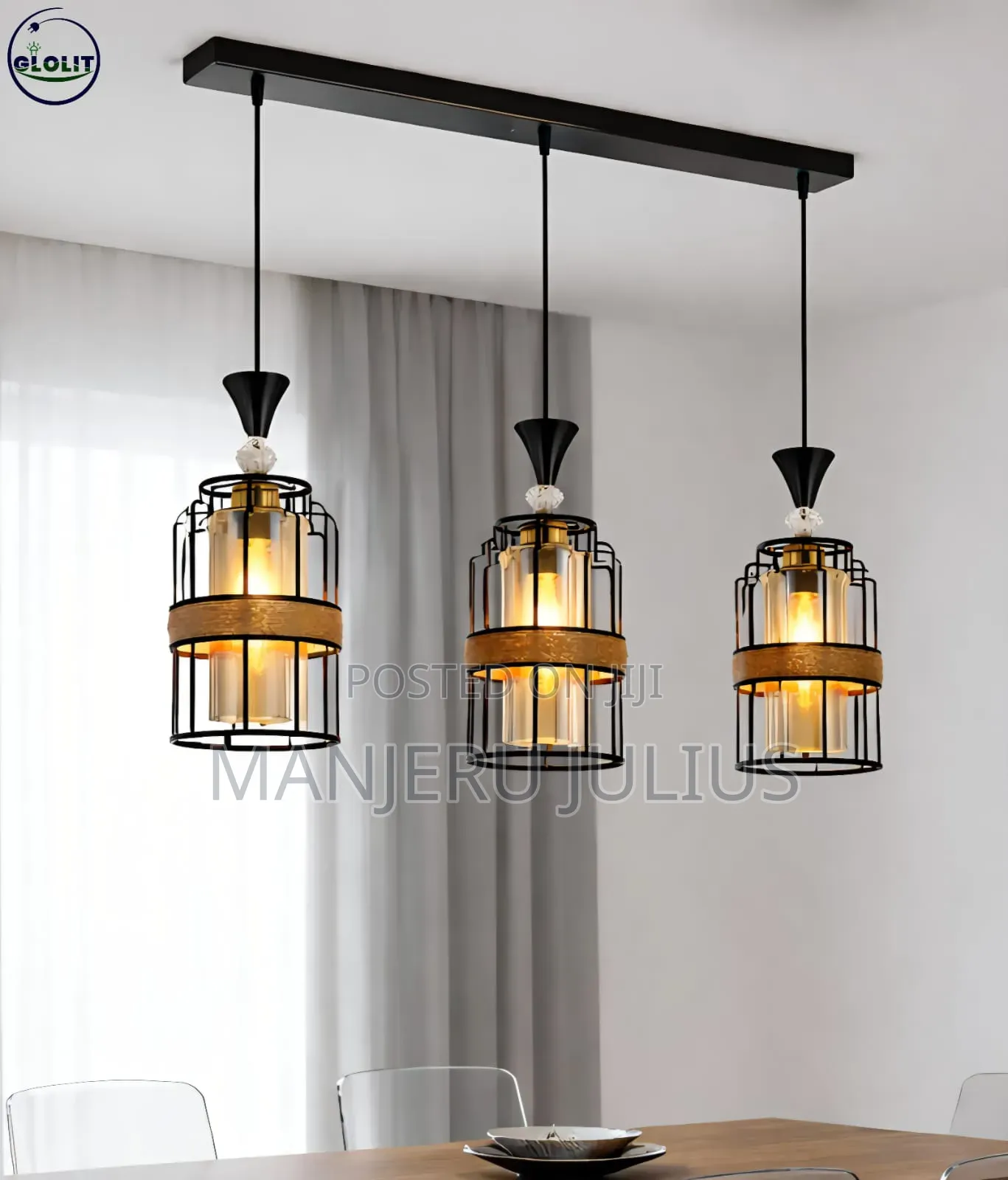 Vintage Triple Bar Pendants