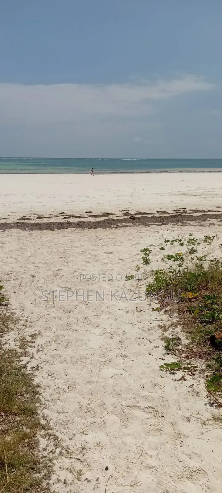 Water Touching 3.1/4 Acres Beach Plot at Galu Beach