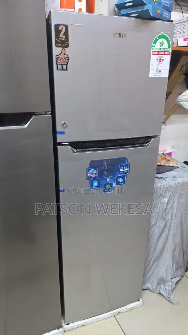 Mika Fridge, 2 Door Top Mount Freezer Defrost, 168litres