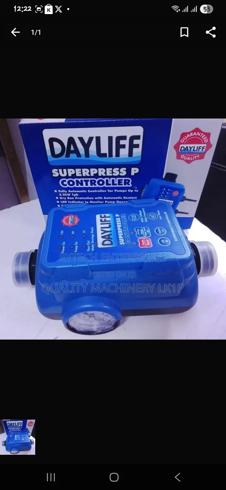 Quality Dayliff Automatic Pump Controller 2.2kw