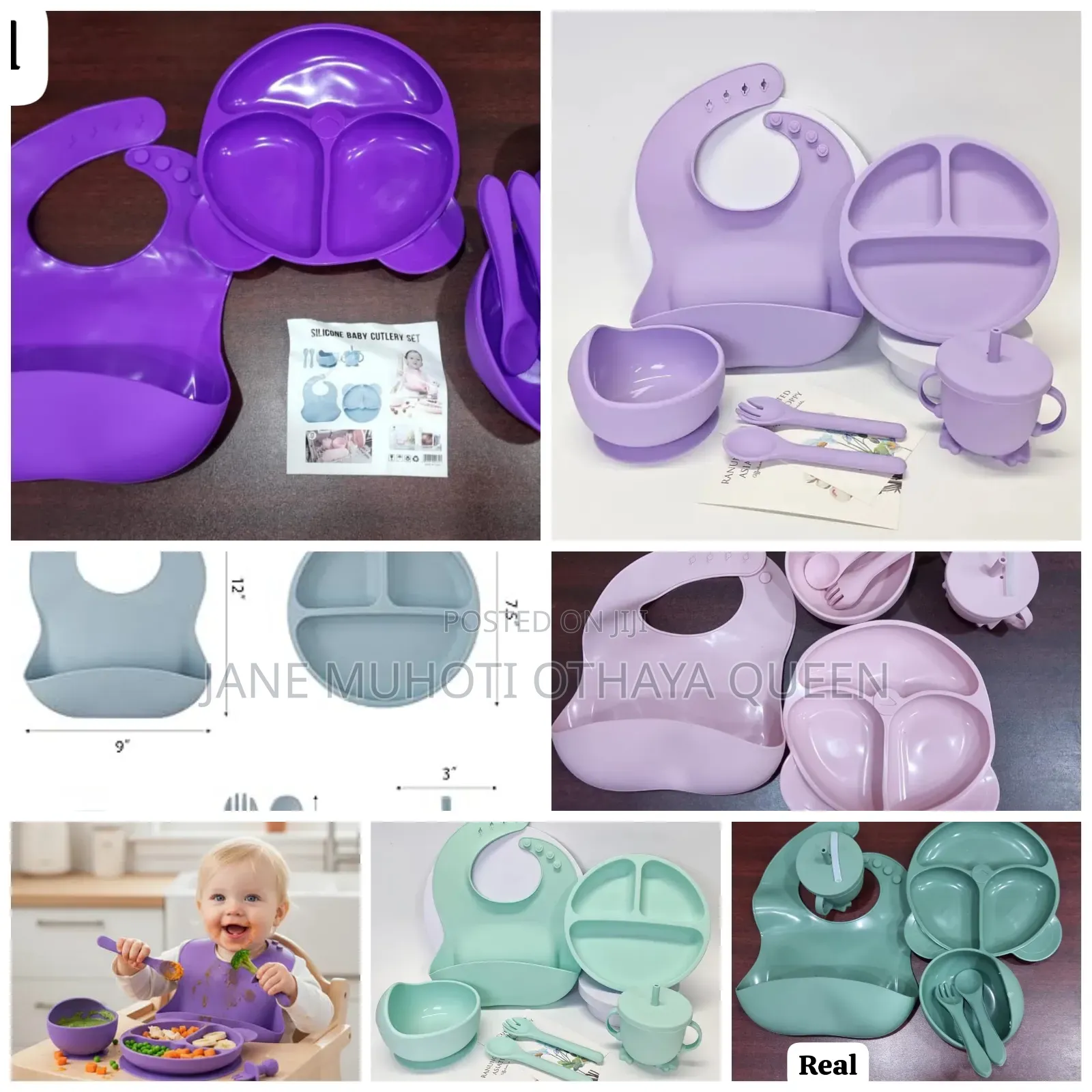 6pc Silicone Baby Feeding Cutlery Set