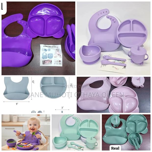 6pc Silicone Baby Feeding Cutlery Set