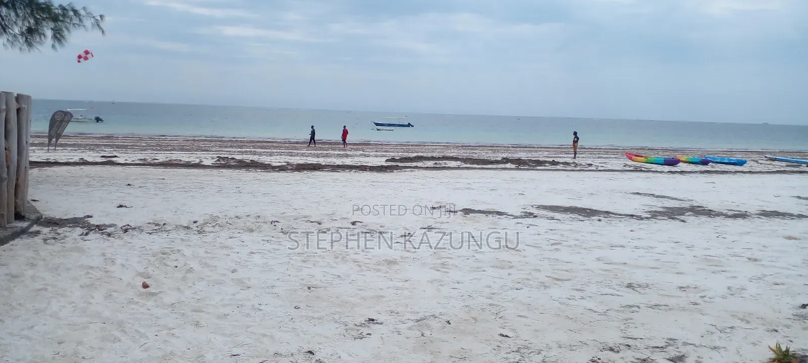 1 Acre White Sandy Beach Plot at Galu Beach in Diani.
