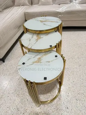 3 in 1 Executive Pure Marble Table