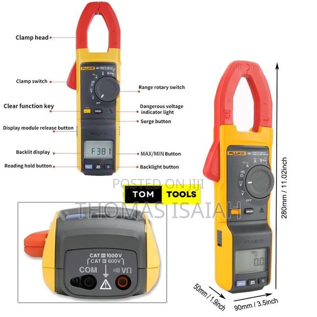 Fluke 381 Remote Display True Rms Ac Dc Clamp Meter - thumbnail 5