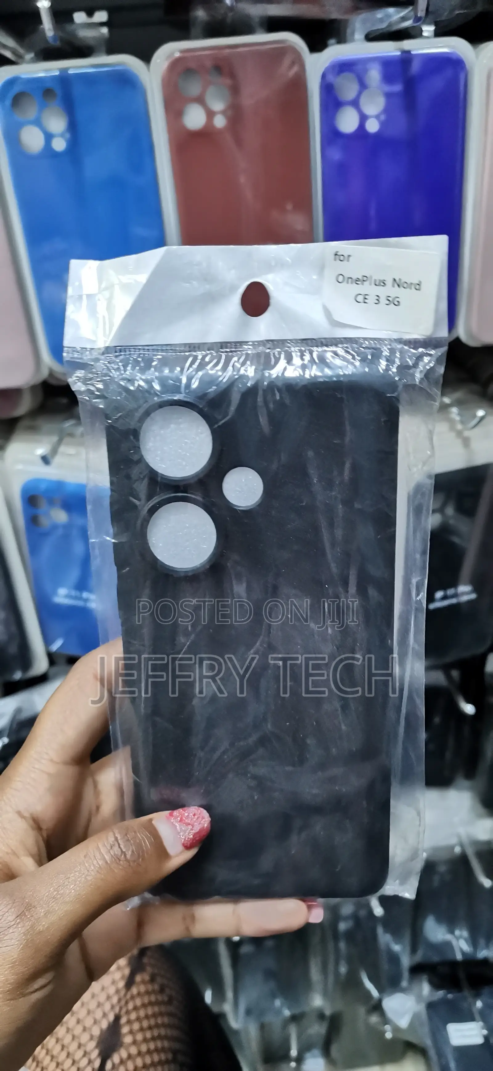 Zaaki Plain Black Soft Silicone Case for Oneplus Nord Ce 3 (5g)