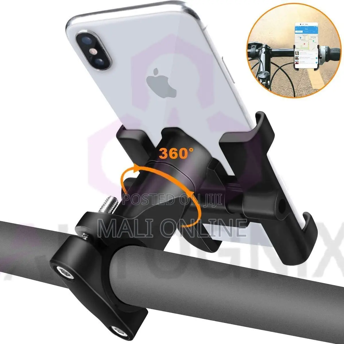 Bike Phone Mount Holder Adjustable Aluminum Motorcycle Phone Clamp