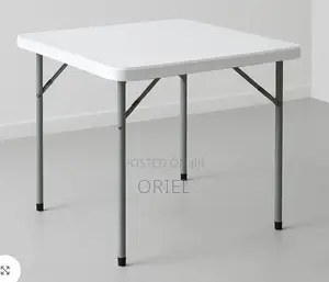 Picnic Foldable Table : 90cm Square Foldable Plastic Table