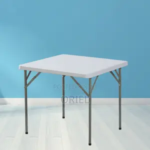 Picnic Foldable Table : 90cm Square Foldable Plastic Table