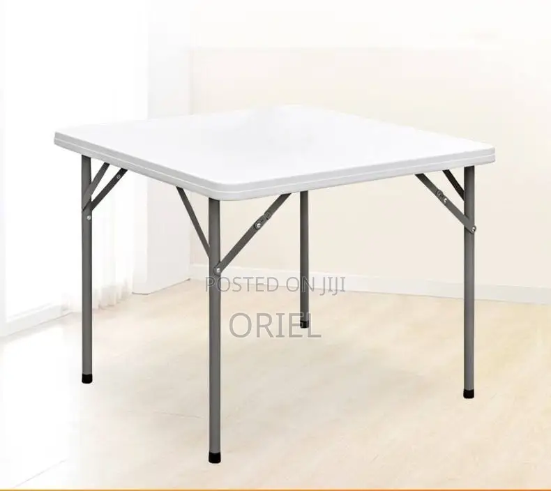 Picnic Foldable Table : 90cm Square Foldable Plastic Table