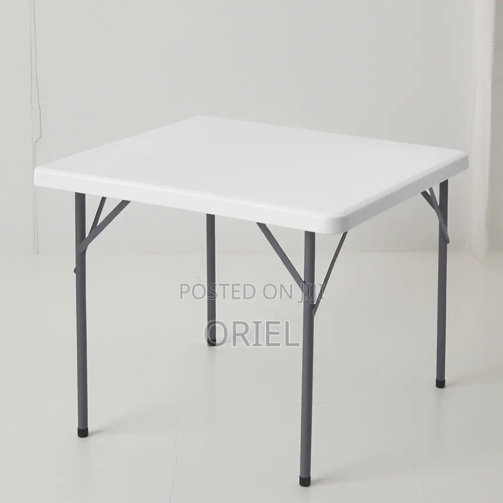 Picnic Foldable Table : 90cm Square Foldable Plastic Table