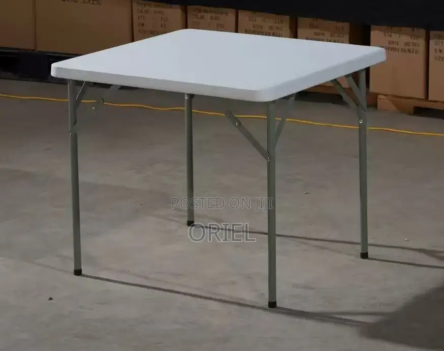 Picnic Foldable Table : 90cm Square Foldable Plastic Table