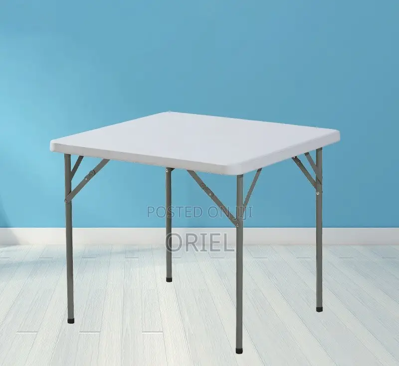 Picnic Foldable Table : 90cm Square Foldable Plastic Table