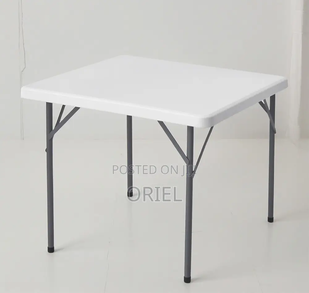 Picnic Foldable Table : 90cm Square Foldable Plastic Table