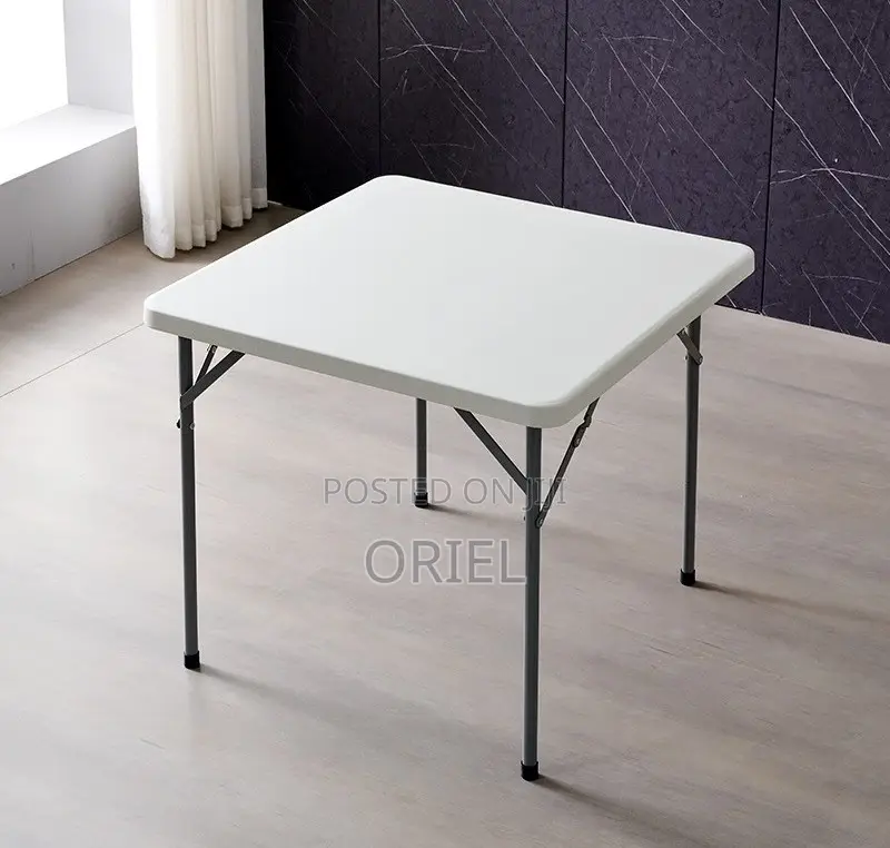 Picnic Foldable Table : 90cm Square Foldable Plastic Table