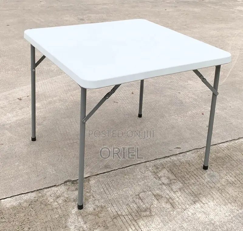 Picnic Foldable Table : 90cm Square Foldable Plastic Table