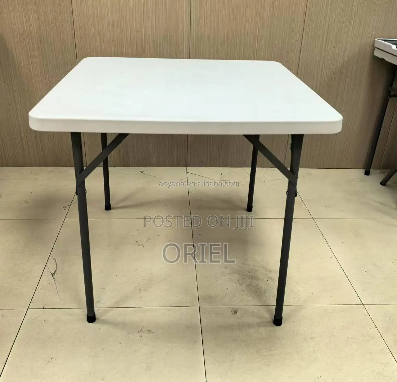 Picnic Foldable Table : 90cm Square Foldable Plastic Table
