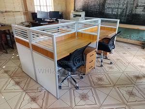 Modern Four People Working Station - main view