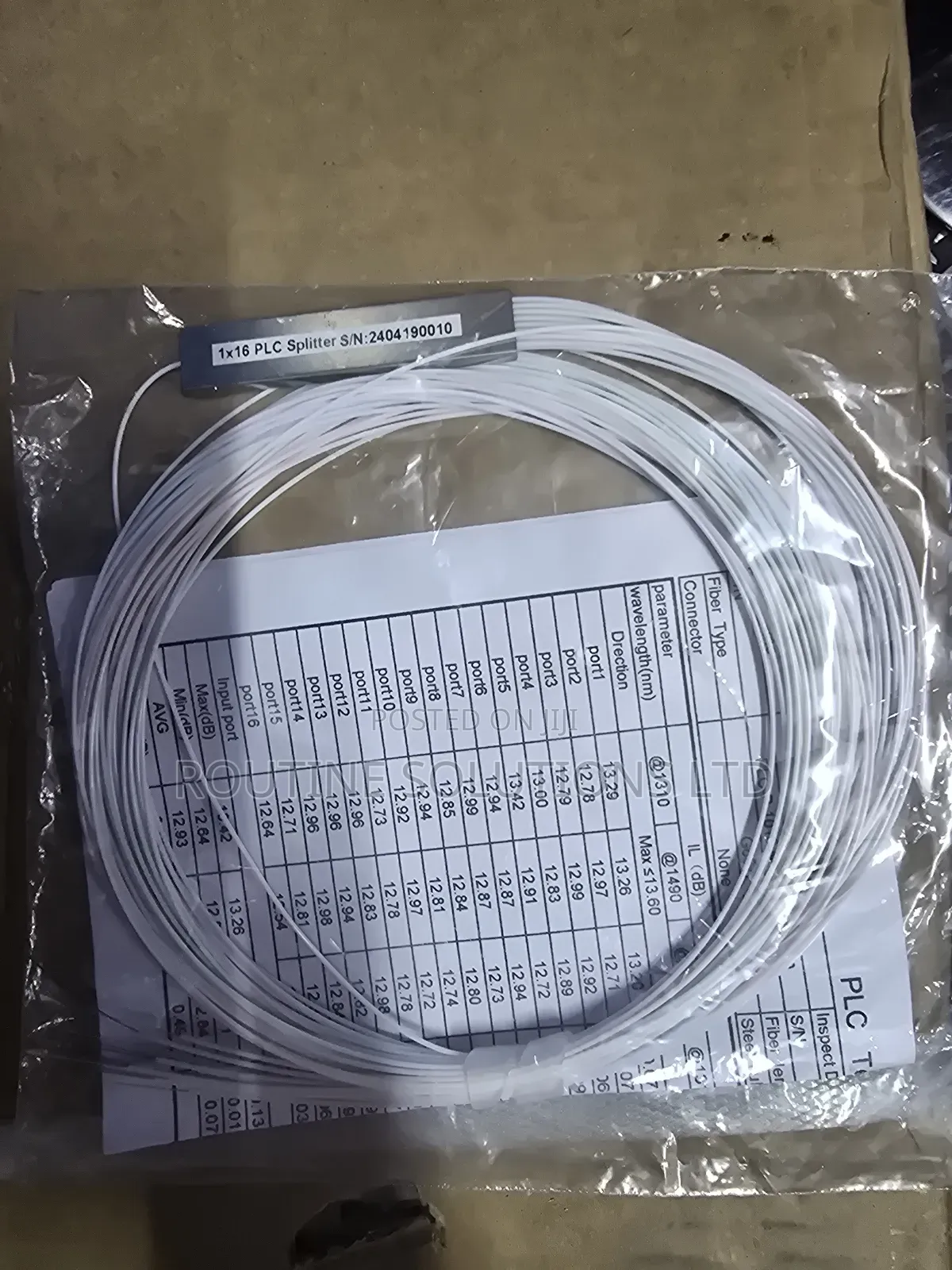 1x16 Fiber Optic Splitter Bare