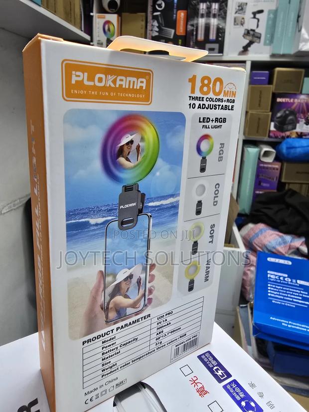 Portable Phone Ring Light , Multiple Colours With Mirror. - thumbnail 3