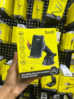 Budi 15w Wireless Car Charger Phone Holder