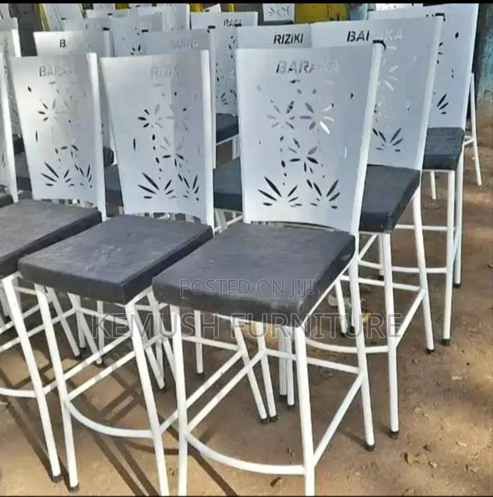 High Stools With Backrest With Powder Coating