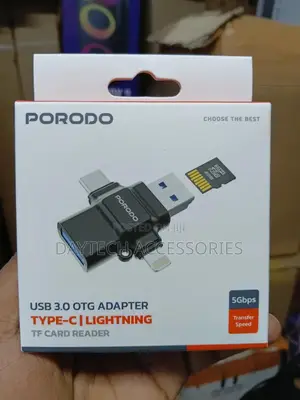 Porodo 4-in-1 Usb 3.0 Otg Card Reader Etk-09 – Lightning Type-C