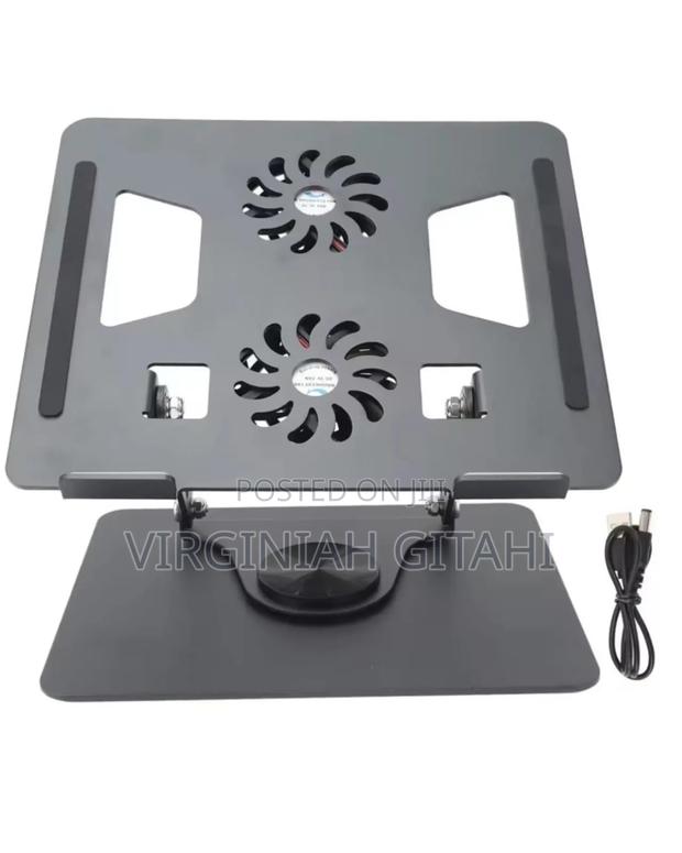 Adjustable Laptop Stand With Dual Cooling Fans