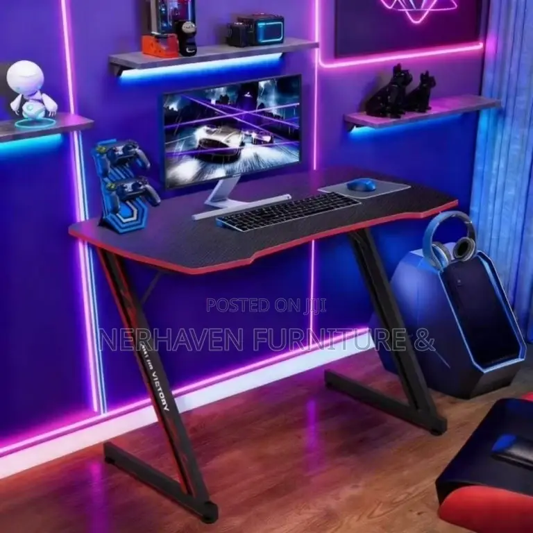 Gaming Table Desk – Led Light Computer Desk