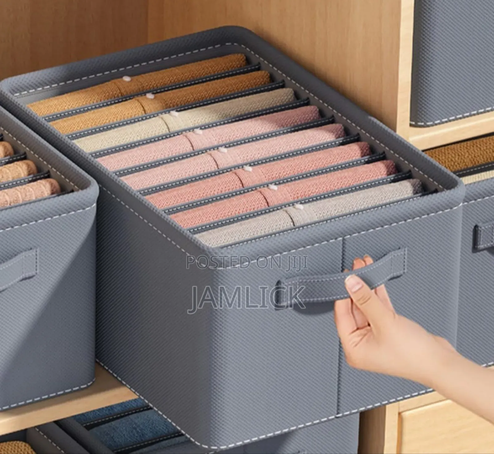 7 Grid Thick Clothes Organizer Drawer Wardrobe Storage Box - Rb