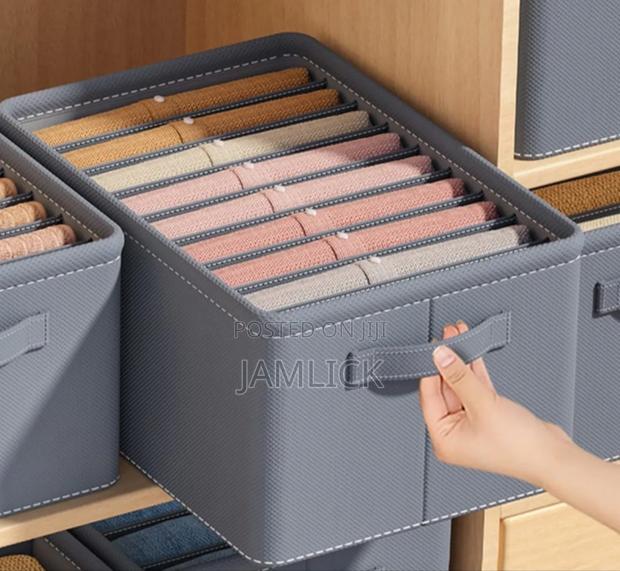 7 Grid Thick Clothes Organizer Drawer Wardrobe Storage Box - Rb