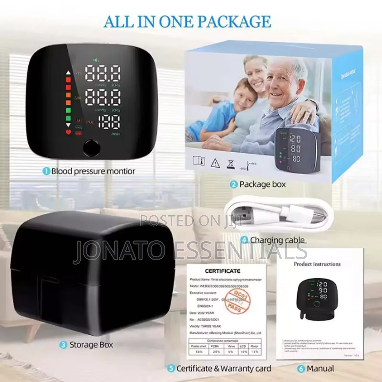 Wrist Led Blood Pressure Monitor Machine