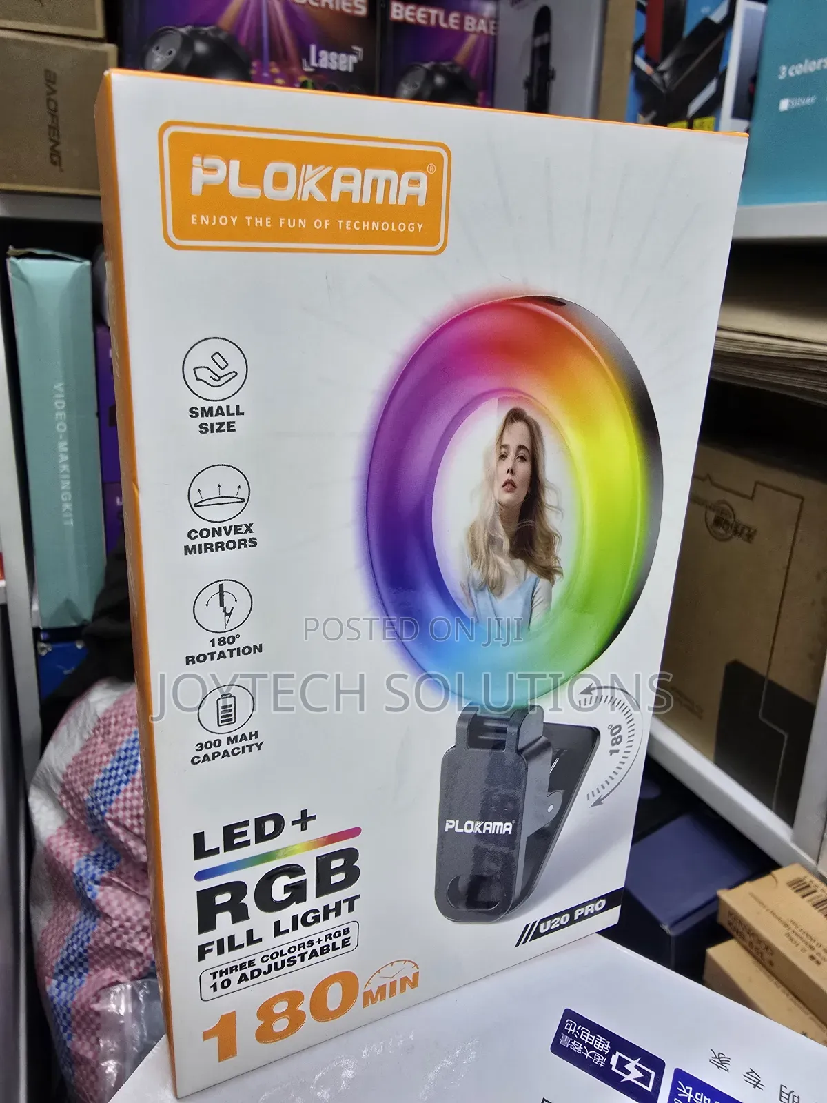 Rechargable Ringlight U20 Pro. 3 Modes + 10 RGB Colours