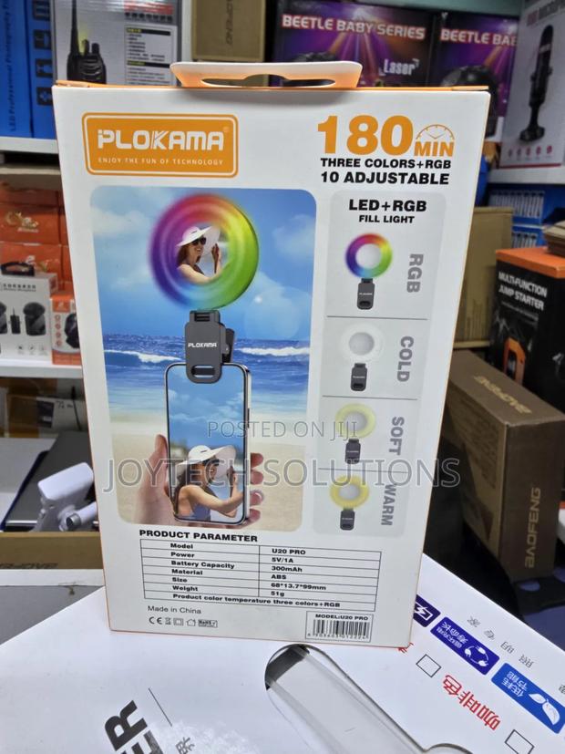 Rechargable Ringlight U20 Pro. 3 Modes + 10 RGB Colours - thumbnail 2